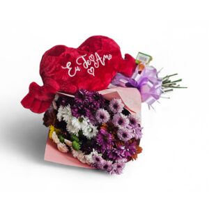flores com almofada